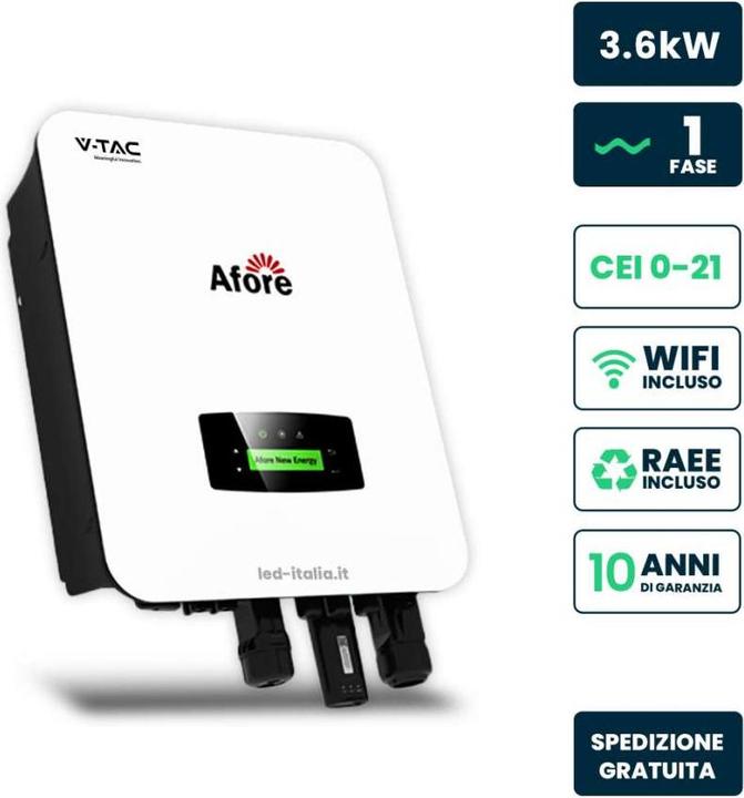 V-TAC VTAF36KSL Afore HybridWechselrichterEinphasig, 3,6 kW