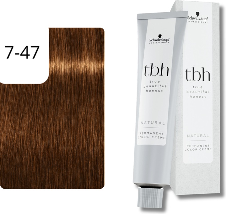 Produktbild Schwarzkopf true beautiful honest - 7-47W Mittelblond Beige Kupfer (Beige, Blond, Kupfer)