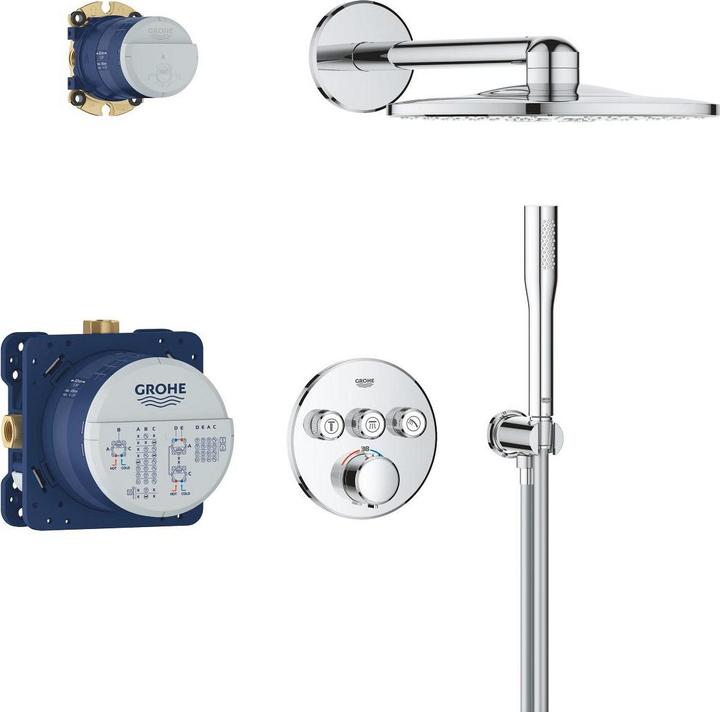 Grohe Precision SmartControl Unterputz Duschsystem mit Vitalio SmartActive 310 (2 Strahlarten) und Vitalio