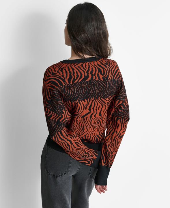 Produktbild DKNY Dolmanärmel Tigerdruck Pullover (S)