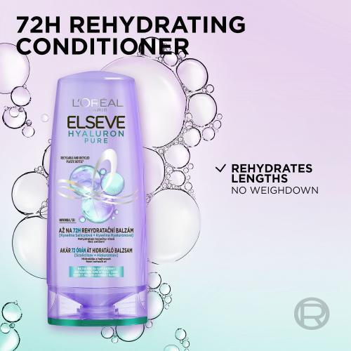 Image du produit L'Oréal Professionnel - Elseve Hyaluron Pure Balm - Baume pour cheveux à racines grasses et pointes (300 ml, Shampoing liquide)
