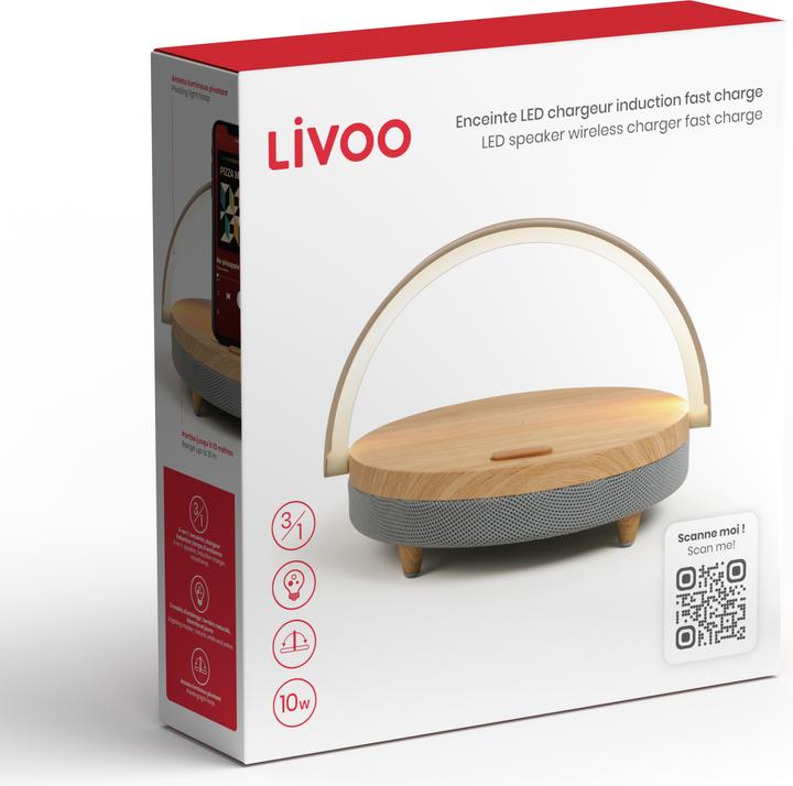 Actual product image Livoo LED Speaker with Wireless Charger (4 h)