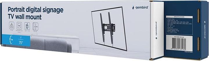 Produktbild Gembird TV bracket Tv stiprinājums TV wall mount Portrait digital signage (tilt) 37"-75" (Wand, 75 kg, 37" - 75")
