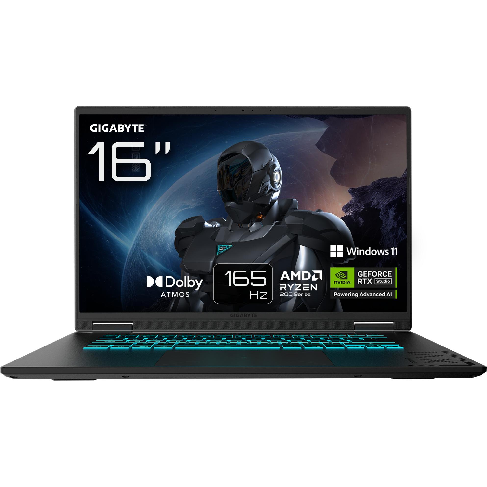 Gigabyte GAMING A16 3VH R7-260 16 GB RTX 5060 W11H (16", 1000 GB, 16 GB, DE, AMD Ryzen 7 260), Noteb