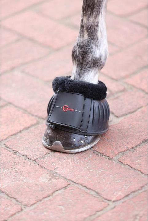 Actual product image Kerbl Covalliero hoof boots rubber with fur edge black, size:Full