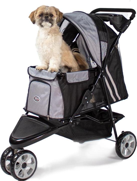 Produktbild InnoPet Buggy All Terrain, Schwarz / Silber (Hund, Katze, Faltbar)