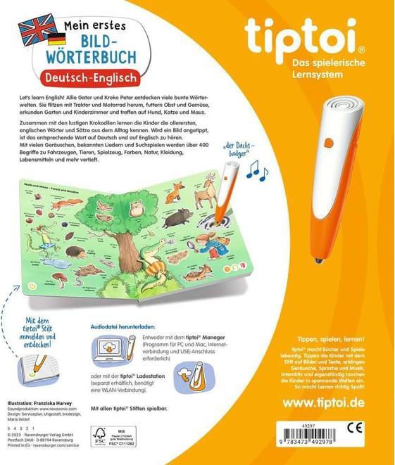 Image du produit Ravensburger Tiptoi Mein erstes Bild-Wörterbuch Deutsch-Englisch (Allemand, Anglais)