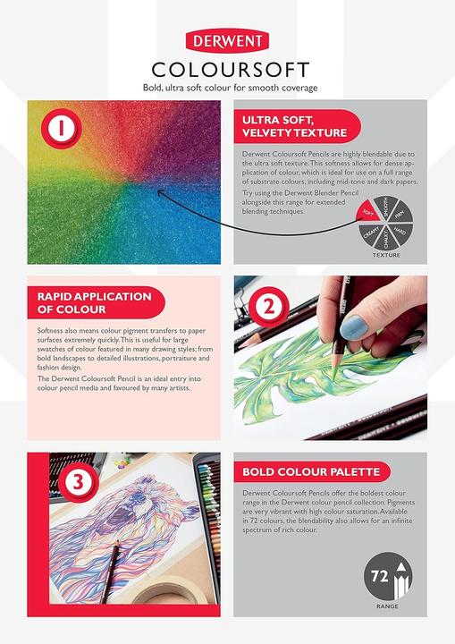 Image du produit Derwent Matite Colorate Coloursoft (48x)