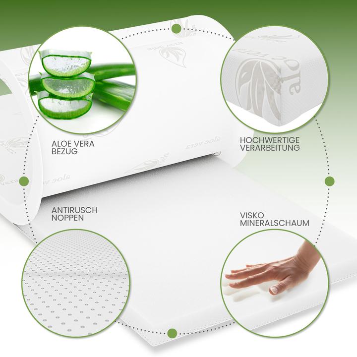 Produktbild Bestschlaf Visko-Mineralschaum Matratzenauflage Premium Spezial, Höhe 6 cm (80 x 200 cm)