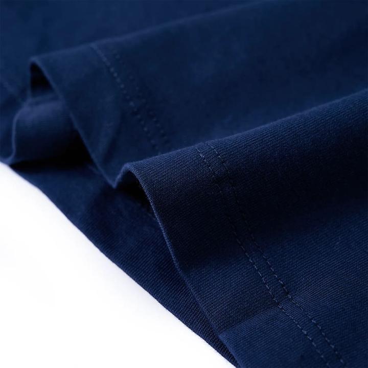 Immagine prodotto vidaXL Camicia da bambino a maniche lunghe blu navy 104,Materiale: 100 (104)