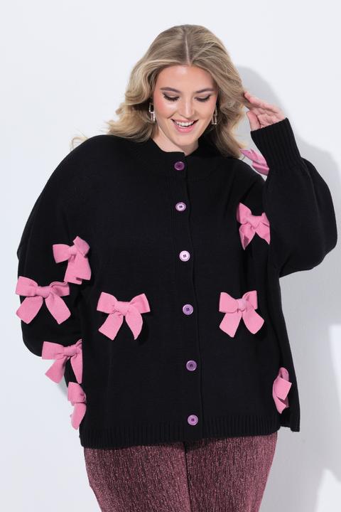 Produktbild Miamoda Strickjacke, oversized, Schleifen, weiter Langarm (50, 52, 54, 56)