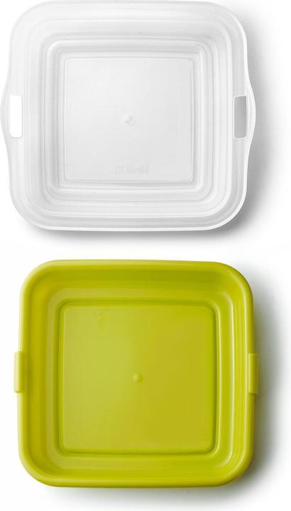 Actual product image Ibili Container green 14.5 x 14.5 x 3.6 cm Perfect for on the go, keeps sandwiches, snacks and cheese