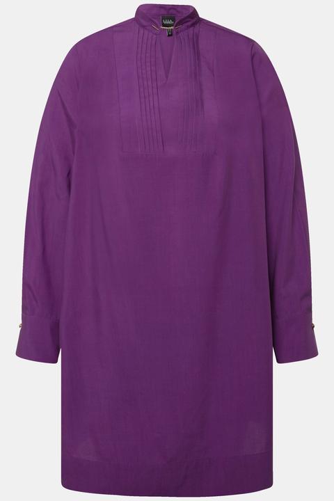 Actual product image Ulla Popken Collared Long Sleeve Lyocell Tunic Blouse (54)