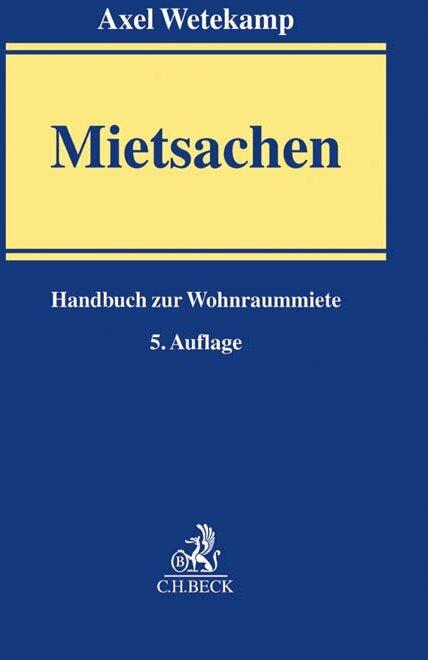 Produktbild Mietsachen (Deutsch, Axel Wetekamp, 2022)