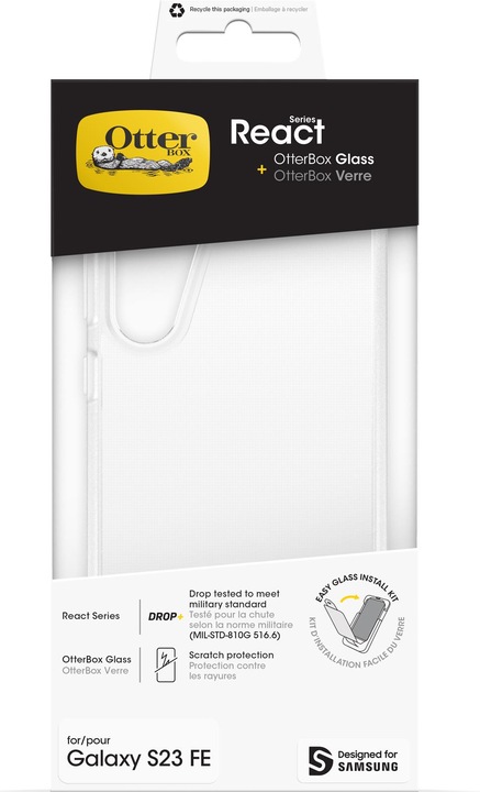 Produktbild OtterBox React + Glass Bundle - Kit (Samsung Galaxy S23 FE)