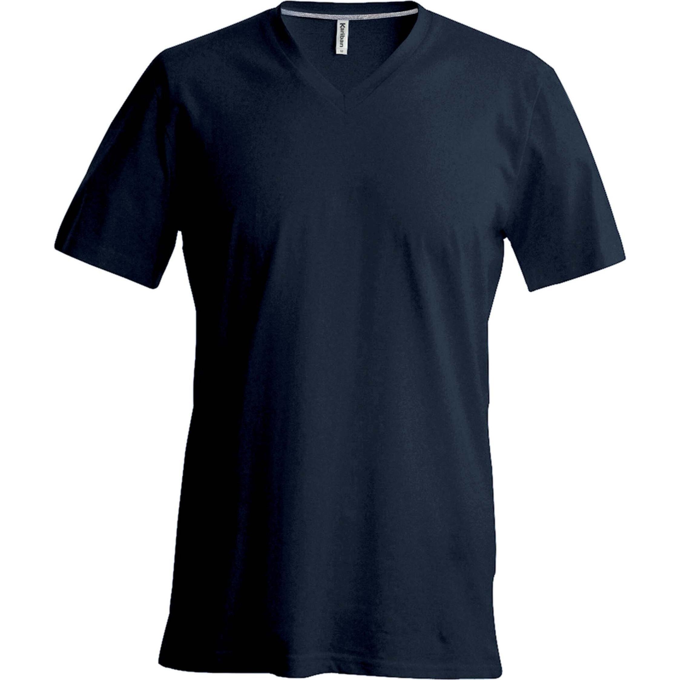 Kariban, Herren, Shirt, Col V, Grau, (XL)