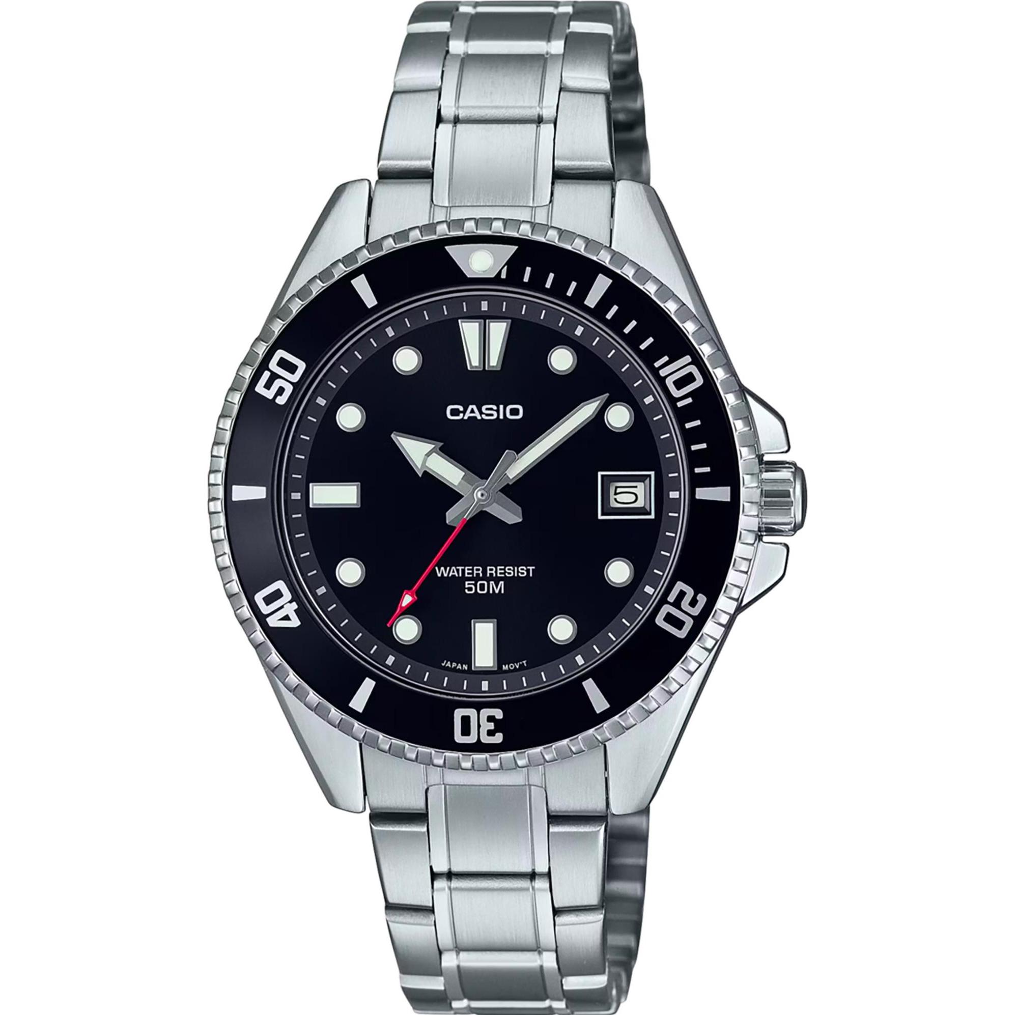 Casio, Armbanduhr, MDV-10D-1A1VEF, Silber, (Analoguhr, 39 mm)