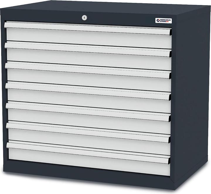 Produktbild Werkzeugstore24 Schubladenschrank Schubladen: 7 x 100 B x T x H 900 x 575 x 820 mm - -100319 (90 cm, 82 cm)