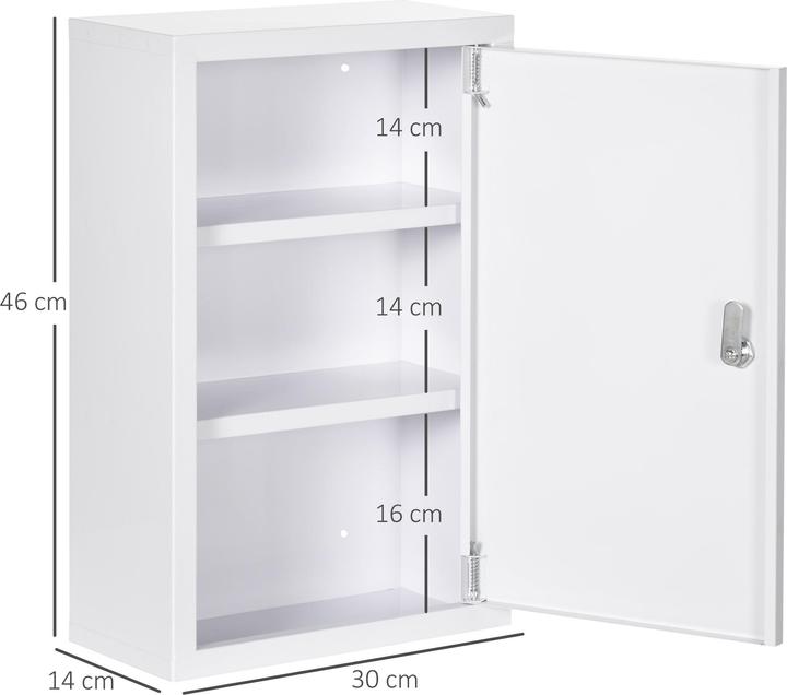 Produktbild Kleankin Medizinschrank (30 x 14 x 46 cm)
