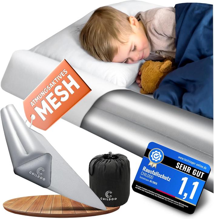 ‎Childoo Aufblasbare Reise-Rausfallschutz für Kinder