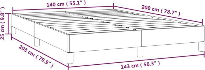 Actual product image vidaXL Bettgestell (140 x 200 cm)