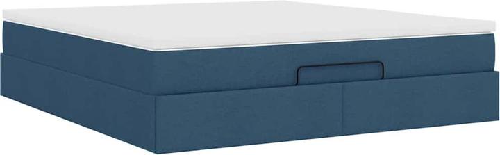 Actual product image vidaXL Ottoman bed with mattress light grey 90x200 cm fabric (90 x 200 cm)