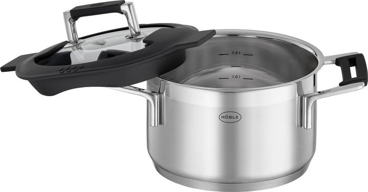 Image du produit Rösle Kochtopf SILENCE PRO Stahlgrau (16 cm, Casserole, Acier inoxydable, Aluminium)