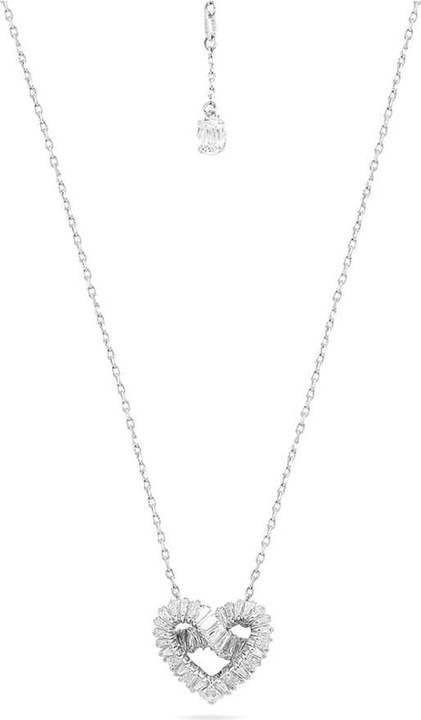 Produktbild Swarovski Matrix Halskette Verschiedene Schliffe Herz Weiss (Swarovski Metall, 38 - 43 cm)