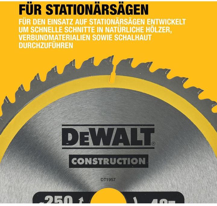 Actual product image DeWalt Circular saw blade stat. 250/30mm 48WZ