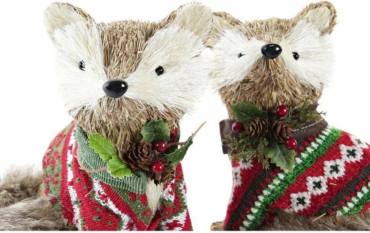 Produktbild DKD Home Decor Weihnachtsschmuck Polyester (16 x 18 x 21 cm) (2 Stück)