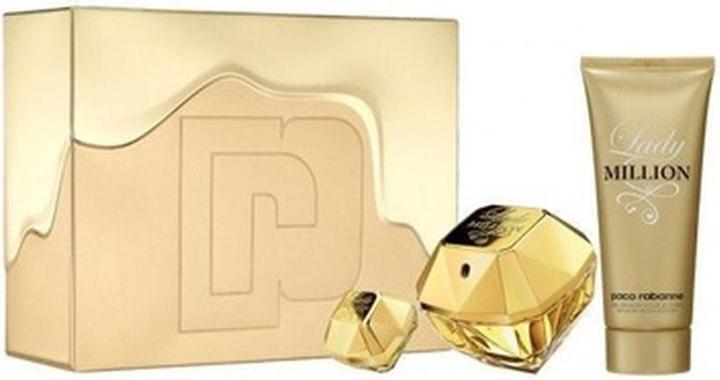 Produktbild Paco Rabanne Lady Million by Gift Set -- 2.7 oz Eau de Parfum Spray +.17 oz Mini EDP + 3.4 oz Bo... (Parfum Set)