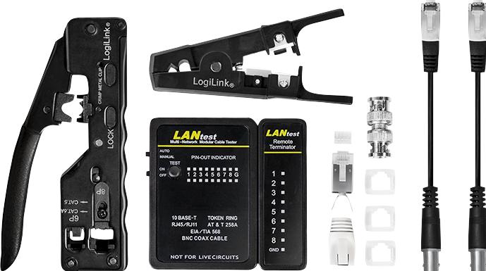 Productafbeelding LogiLink Netwerkgereedschapsset, 4-delig (Gereedschap)