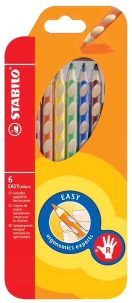 Produktbild STABILO EASYcolors ergonomischer Buntstift für Rechtshänder (Multicolor, 6 x)