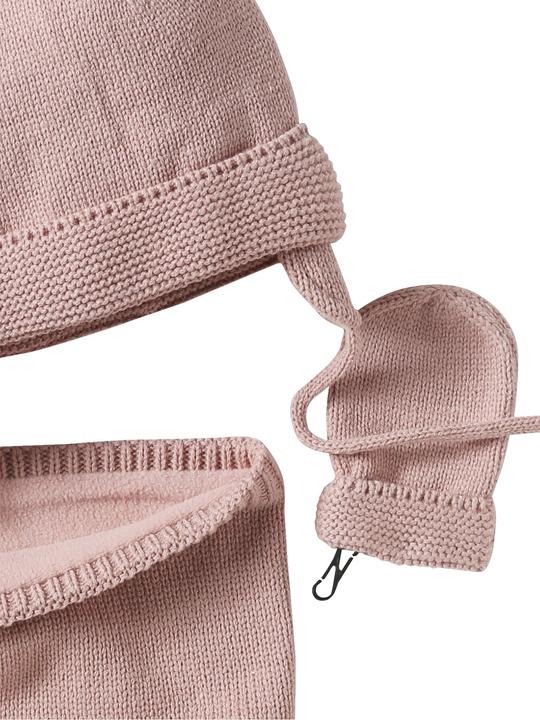 Actual product image Vertbaudet Girls' baby set: BASICS hat, round scarf & mittens