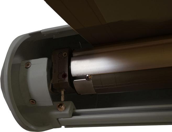 Produktbild Swisshandel24 Elektrische Kassettenmarkise, Markise, Sonnenstoren Vollkassette 4x3m, Polyester anthrazit, Rahmen g (4 m)