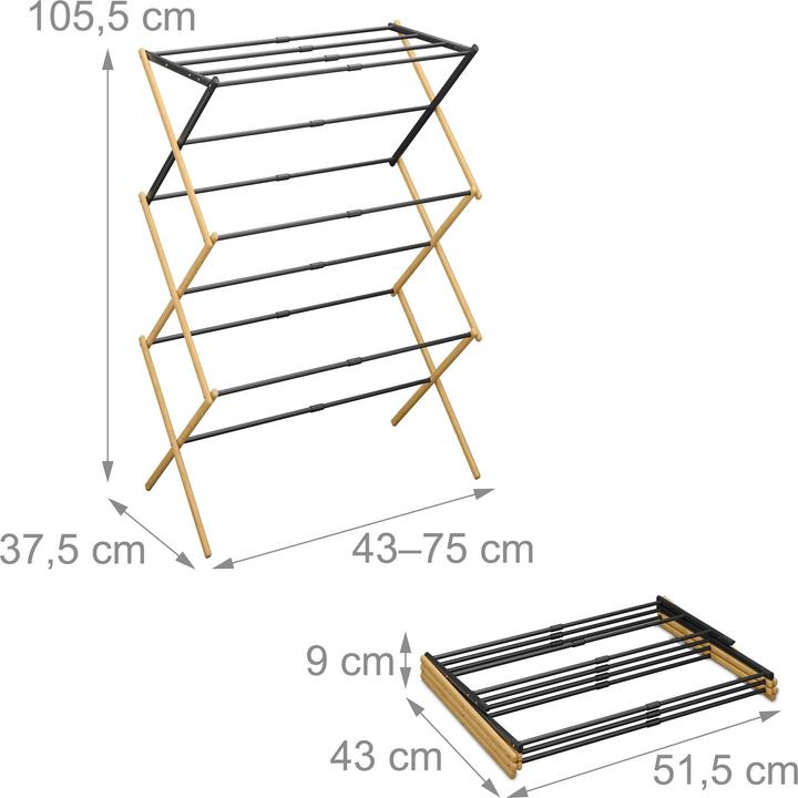 Actual product image Relaxdays Drying rack (1.06 m)