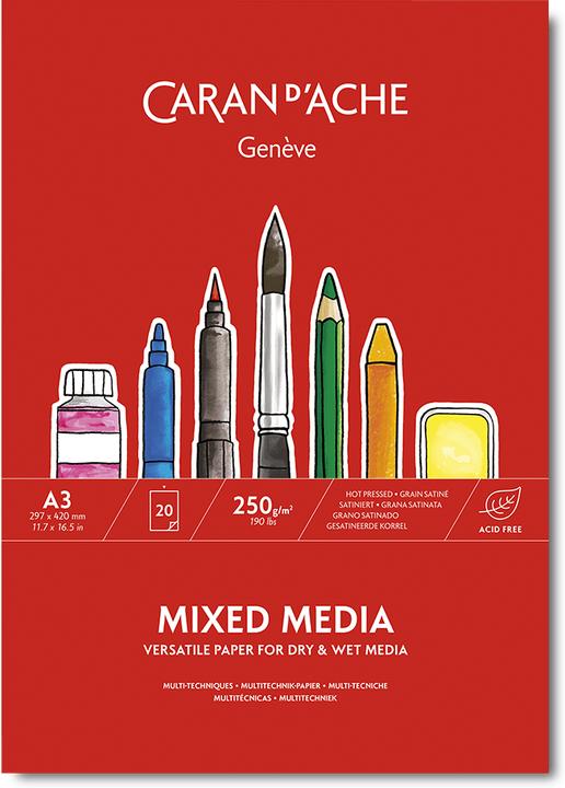 Productafbeelding Caran d'Ache Multitechnik-Zeichennblock A3 (A3, Geen, Softcover)