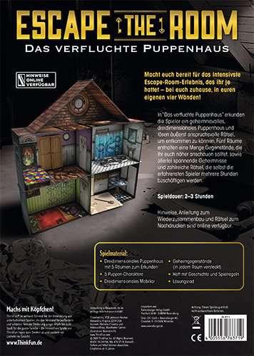 Produktbild Thinkfun Escape the Room 3 - Das verfluchte Puppenhaus (Deutsch)