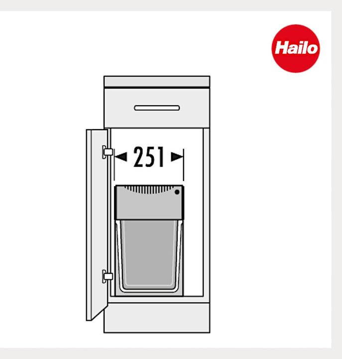 Produktbild Hailo 3666661 Tandem Abfallsystem (30 l)