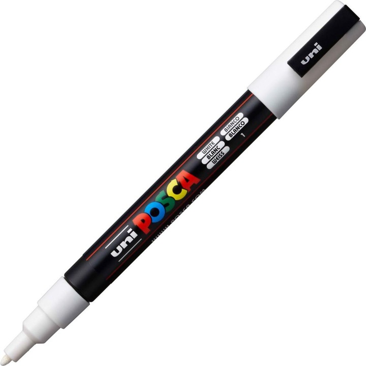Actual product image Posca Marker PC-3M round tip (White, 1.30 mm, 1 x)