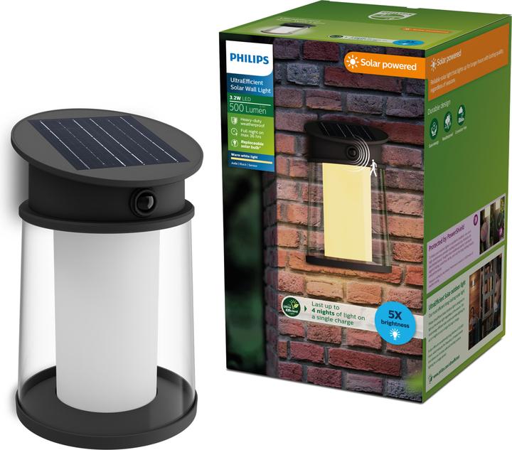 Produktbild Philips Solar-Aussenwandleuchte (500 lm, E27, IP44)
