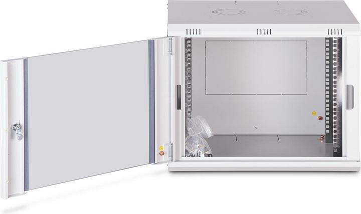 Actual product image Digitus 48.3cm 19inch wall cabinet 9HE SoHoline RAL7035 grey without shelf 505mmx600mmx450mm (9 RU, 19 inch rack)