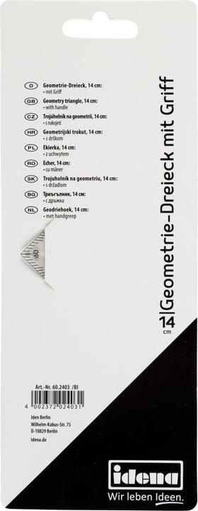 Produktbild Idena Geodreieck 14cm mit Griff (14 cm)
