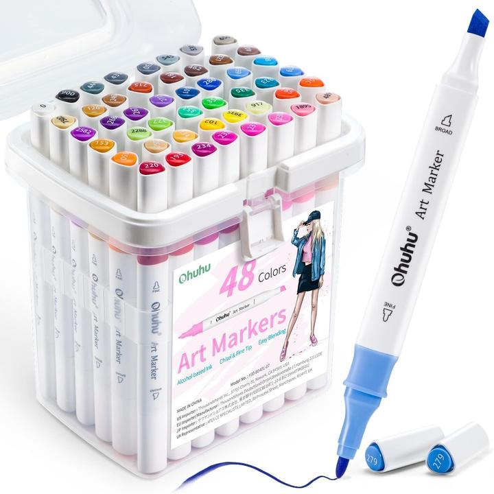 Ohuhu Kunstmarker (Mehrfarbig, 48 x)