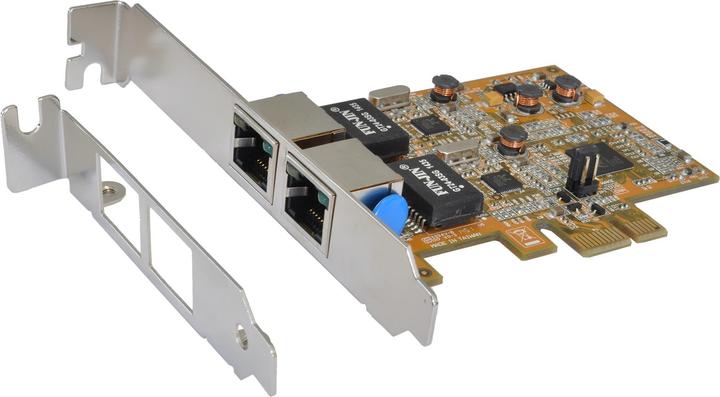 Produktbild Exsys EX-6072-3:2x1Gbps PCIx1 Netzwerkkarte (PCI-E x1)