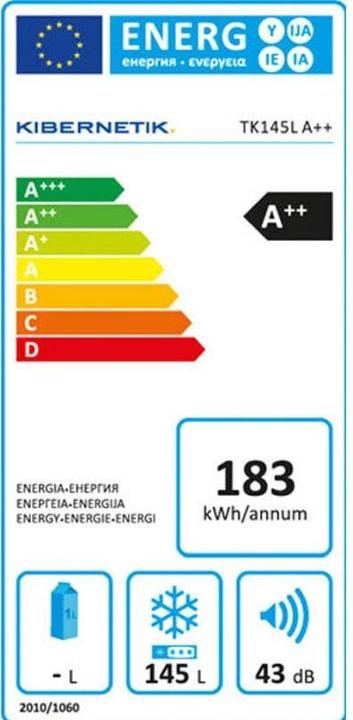 Etichetta energetica Kibernetik Tk146l (Struttura autonoma, 155 l)