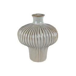 Vaas, Vase Jodie S Weiss/Braun Earthw 25, 5X23, 5X29Cm