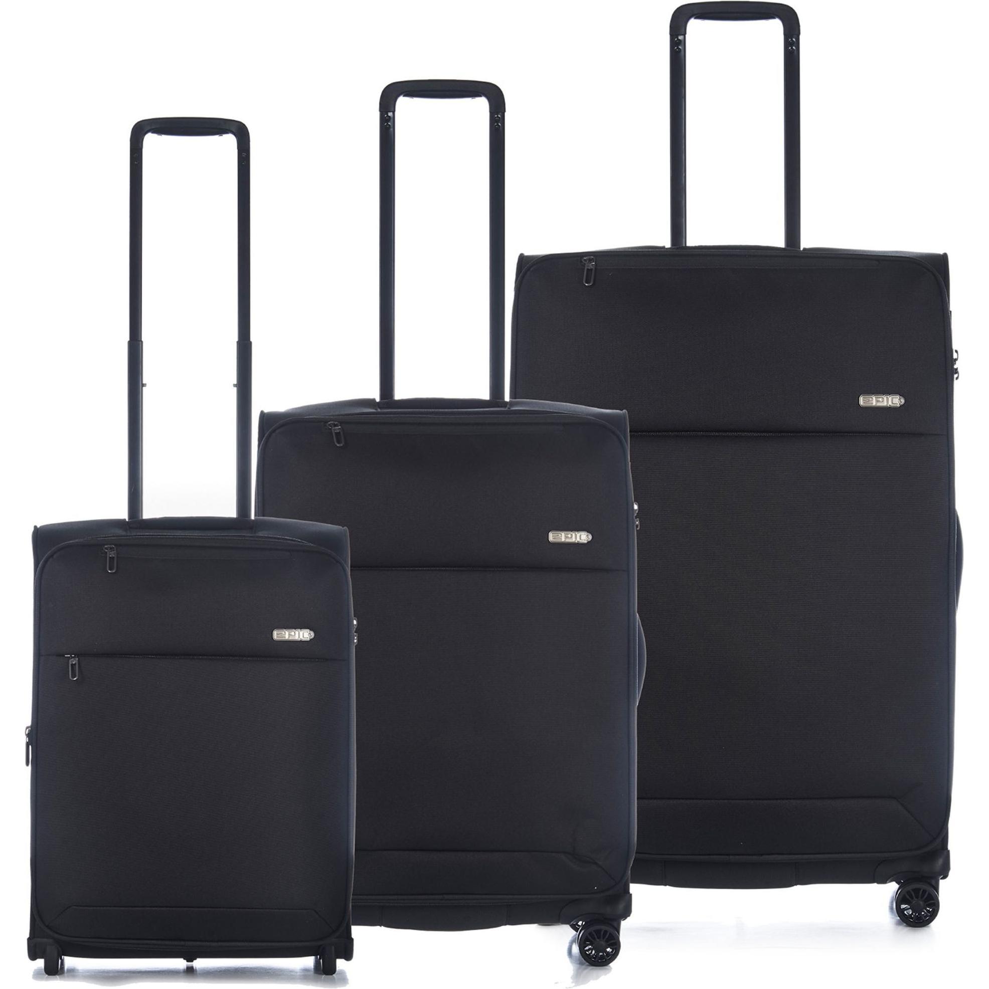 Epic, Koffer, Discovery 4-Rollen Kofferset 3tlg., Schwarz, (110 l, XL (ab 115l))