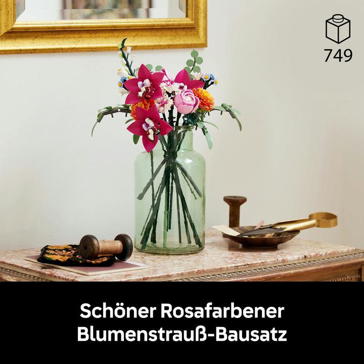 Produktbild LEGO Schöner Rosafarbener Blumenstrauss (10342, LEGO Icons, LEGO Botanical)