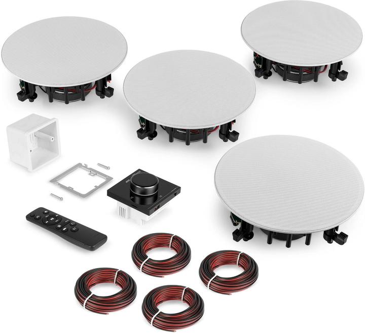 Actual product image Power Dynamics Powerline B100BSet In-Wall Amplifier with 4 Ceiling Speakers (Amplifier)